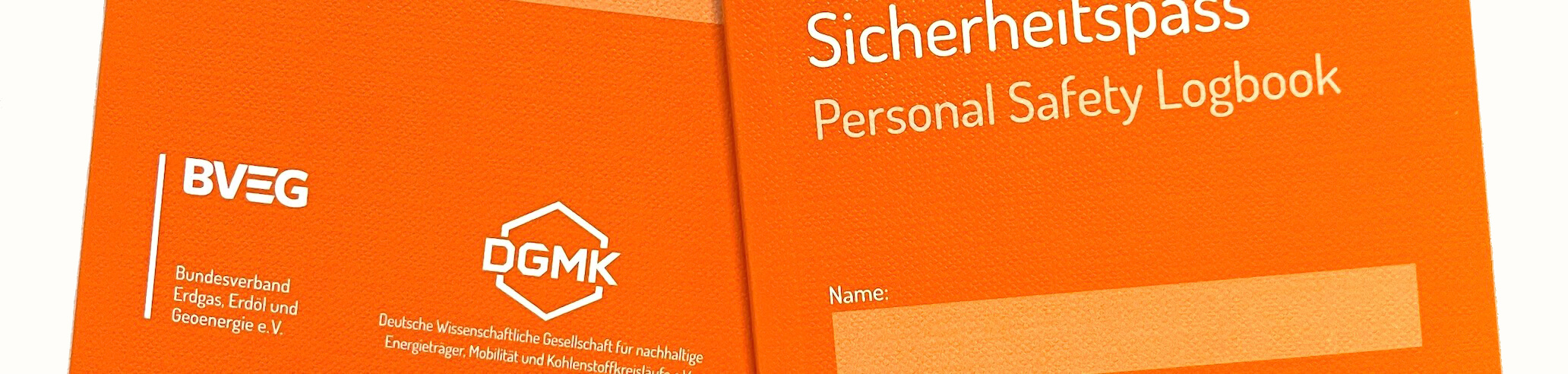 Sicherheitspass / Personal Safety Logbook, deutsch / englisch